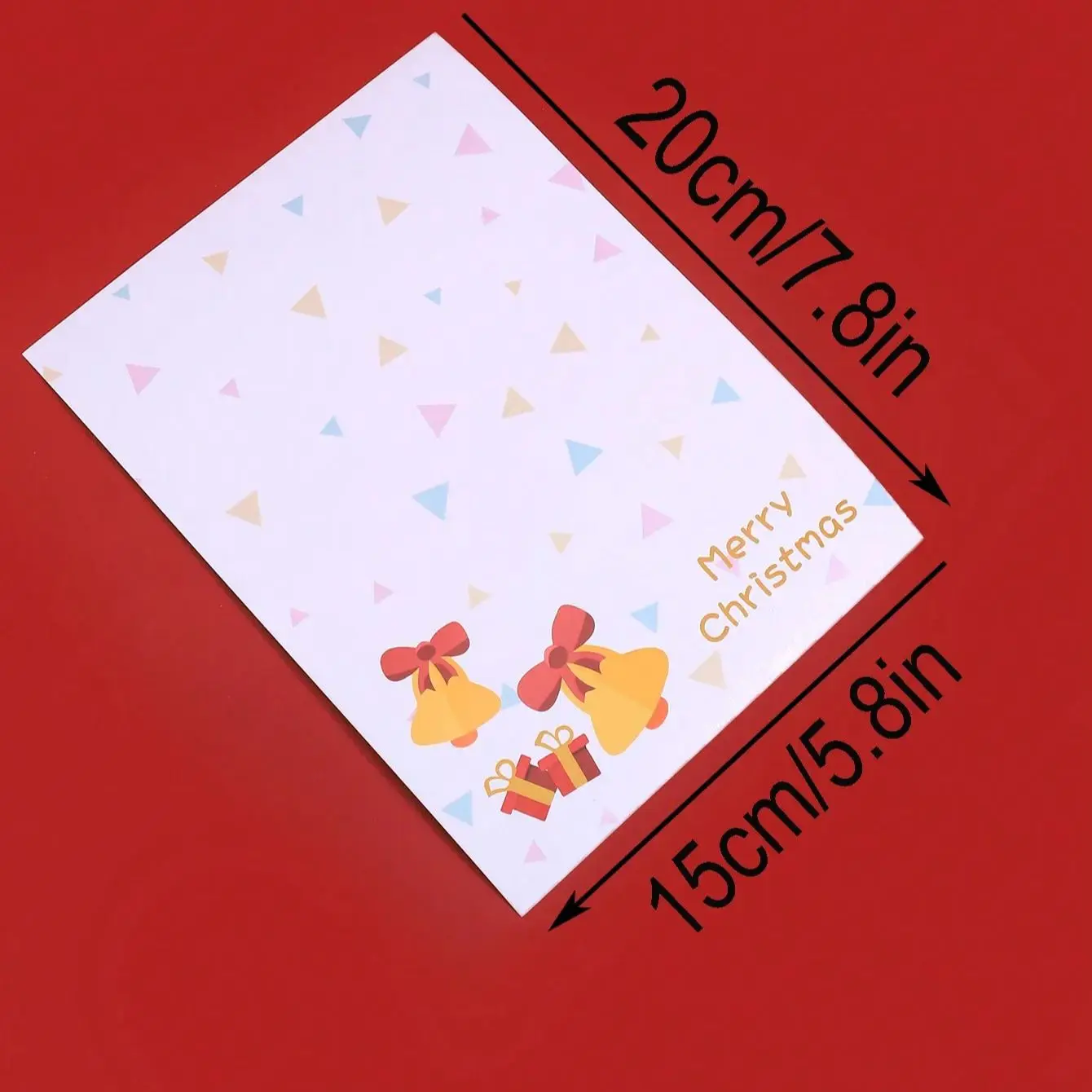 ชุดซองการ์ดอวยพรคริสต์มาส 6 ชิ้น เหมาะสำหรับการ์ดเชิญงานปาร์ตี้และการ์ดขอบคุณ (รวมสติกเกอร์ปิดผนึก)