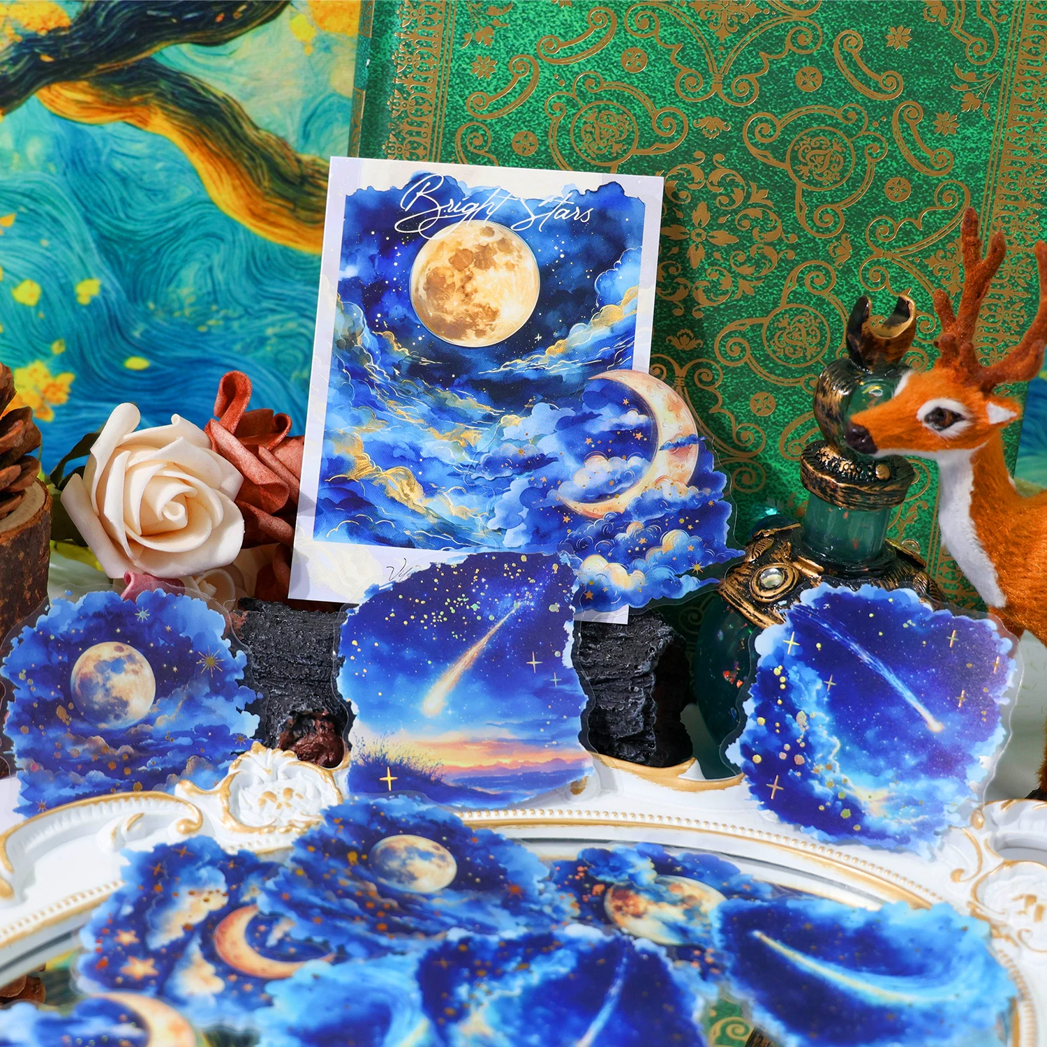 

20 шт., набор наклеек на тему тумана в стиле фэнтези, материал для скрапбукинга «сделай сам», дневник ручной работы, альбом, принадлежности для журналов, канцелярские наклейки