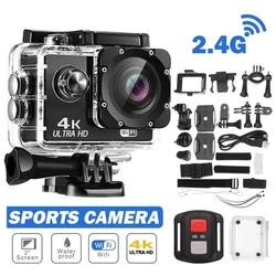 Original Ultra HD 4K Action Camera 1080P/30fps WiFi 2.0-inch Screen 170D Waterproof Underwater Helmet GO Recording Cameras Pro