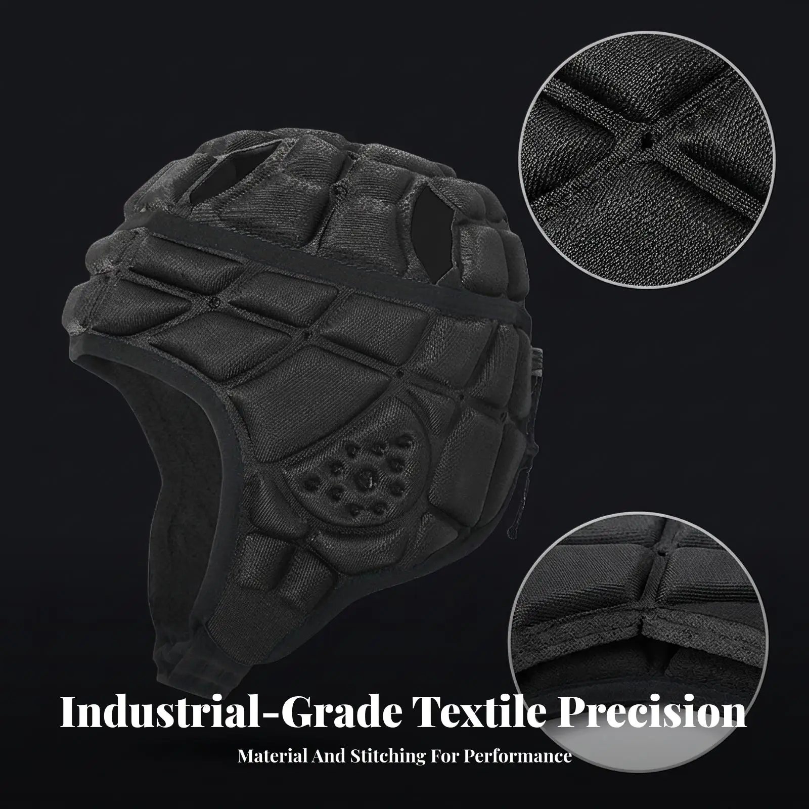 Men Sports Training Vest Padded Headgear with Chin Strap for Boxing Kickboxing Sparring Protective Gear