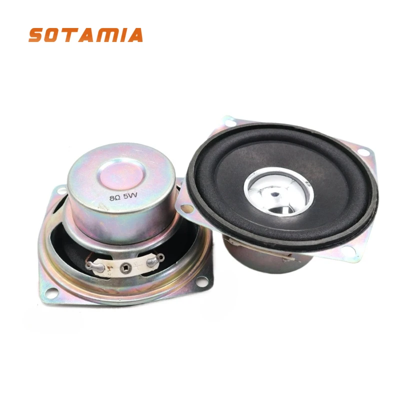 SOTAMIA 2Pcs 2.5 Inch/3 Inch Blue Basin Speaker 66MM/77MM Anti-magnetic Full-range Speaker 8 Ohm 5 Watt 4 Ohm 5W Loudspeakers