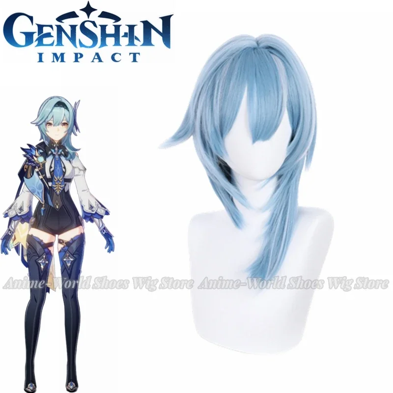 EuLa รองเท้าส้นสูงเกม Genshin Impact EuLa คอสเพลย์ EuLa คอสเพลย์วิกผมผู้หญิงสําหรับฮาโลวีน Carnival Party Prop