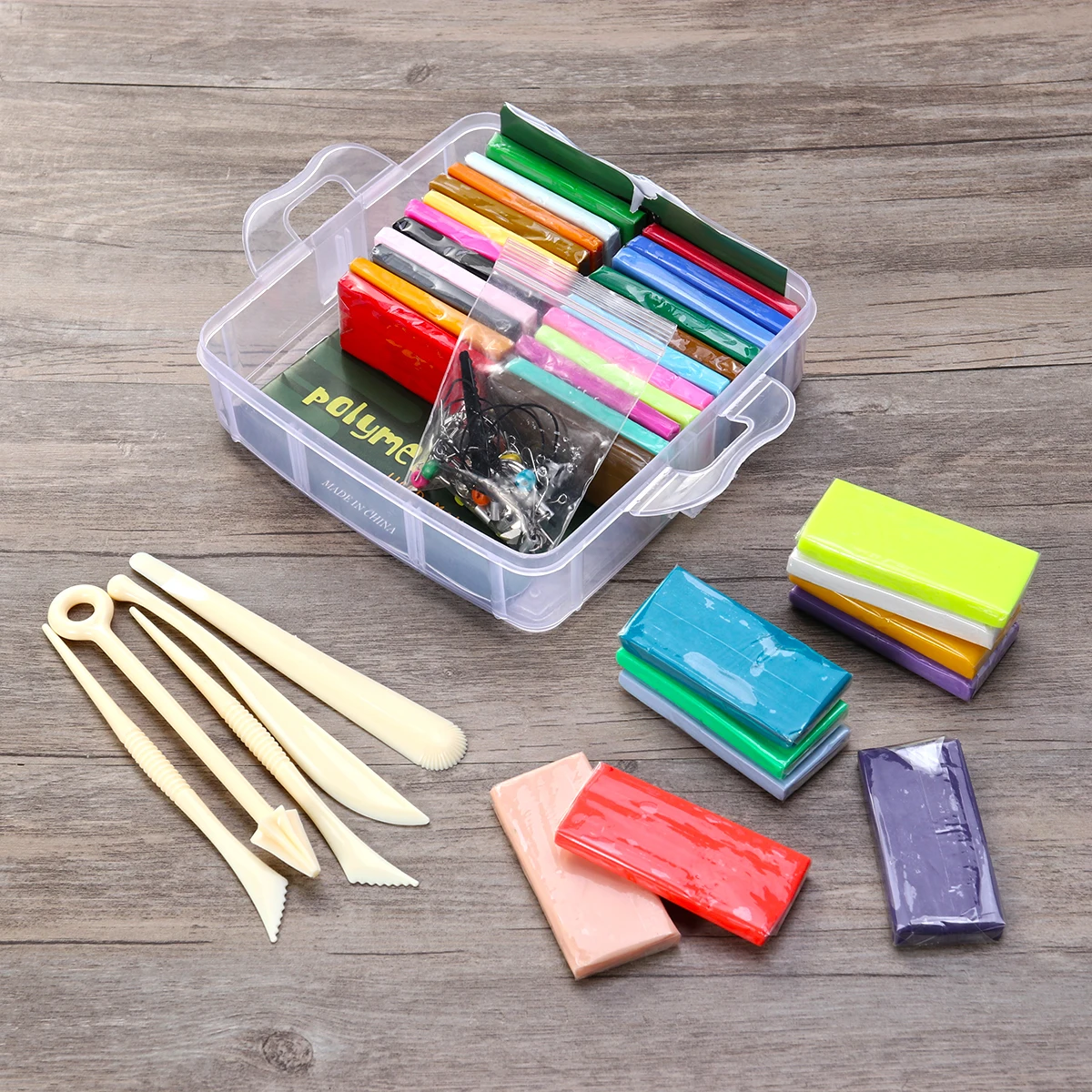 

Oven Bake Polymer Clay Tool Set Soft Modeling Accessories Air Dry Craft Kit Sculpture Create Educational Toy