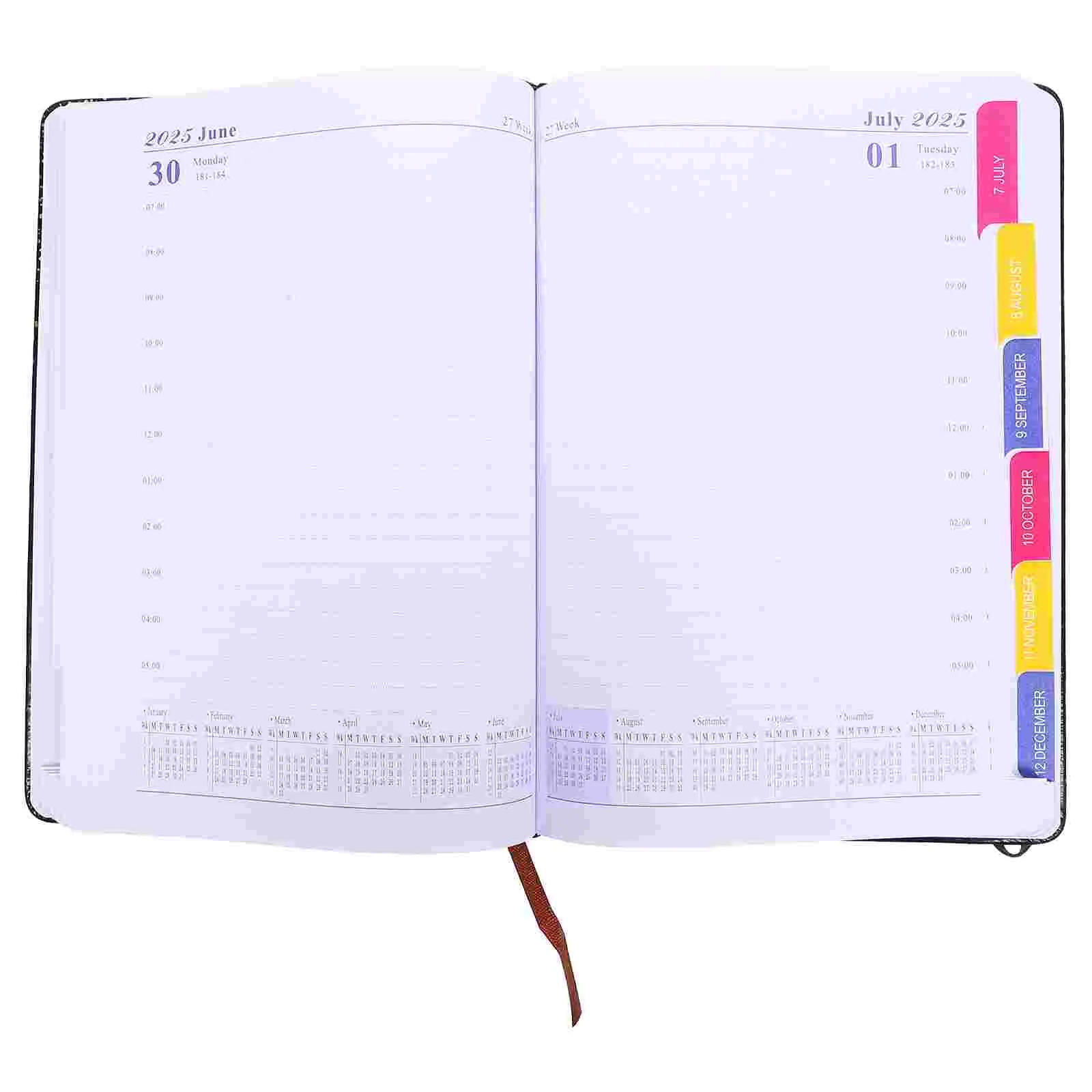 Imagem -06 - Agenda Livro Caderno 2025 Agenda Estudante Escritório o Ano Dia Planejador 2120x1450x200cm Papel Escrita