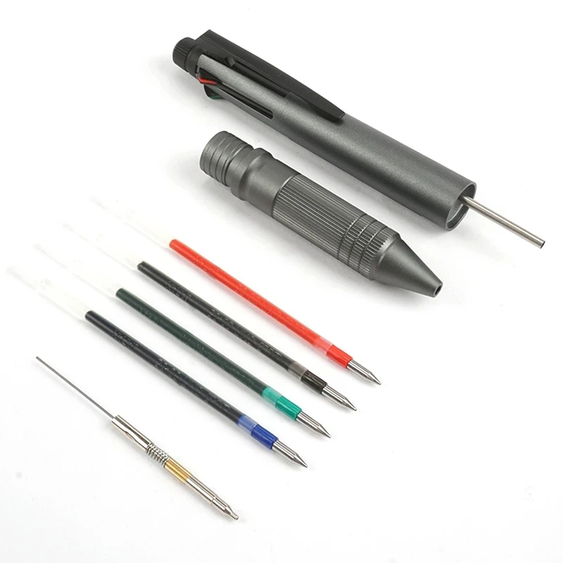 Japan UNI Jetstream Metal Gel Pen 5 In 1 Multifunctional Ballpoint Pen/Mechanical Pencil 0.5mm Quick Drying MSXE5-2000A-05