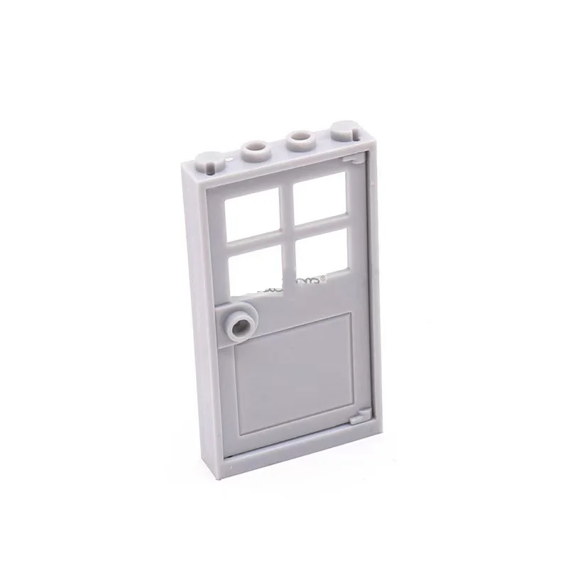 5pcs Small Building Block Doors 1x4x6 Building Block Accessories Double Opening Compatible with Lego Part 60596+60623