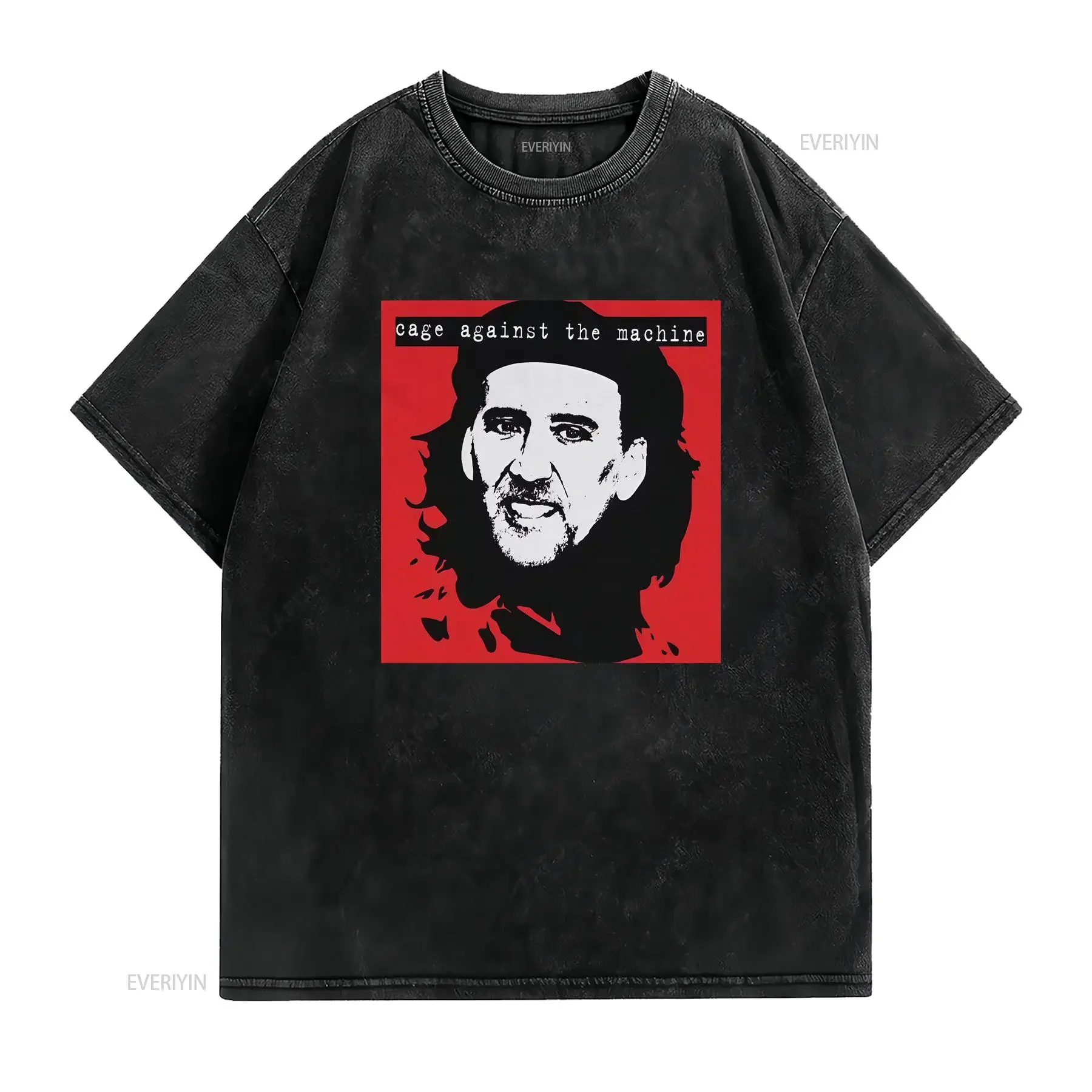 Cage Against The Machine T Shirt long or short sleeves vintage Washed Top For Everyday Wear Comfortable homme fashion Stretched