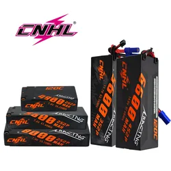 Batería Lipo 2 piezas CNHL 2S, 7,4 V, 5600mAh, 6600mAh, 8000mAh, 120C, carcasa dura con enchufe T EC5 para coche, tanque, barco, vehículo, camión, Buggy RC