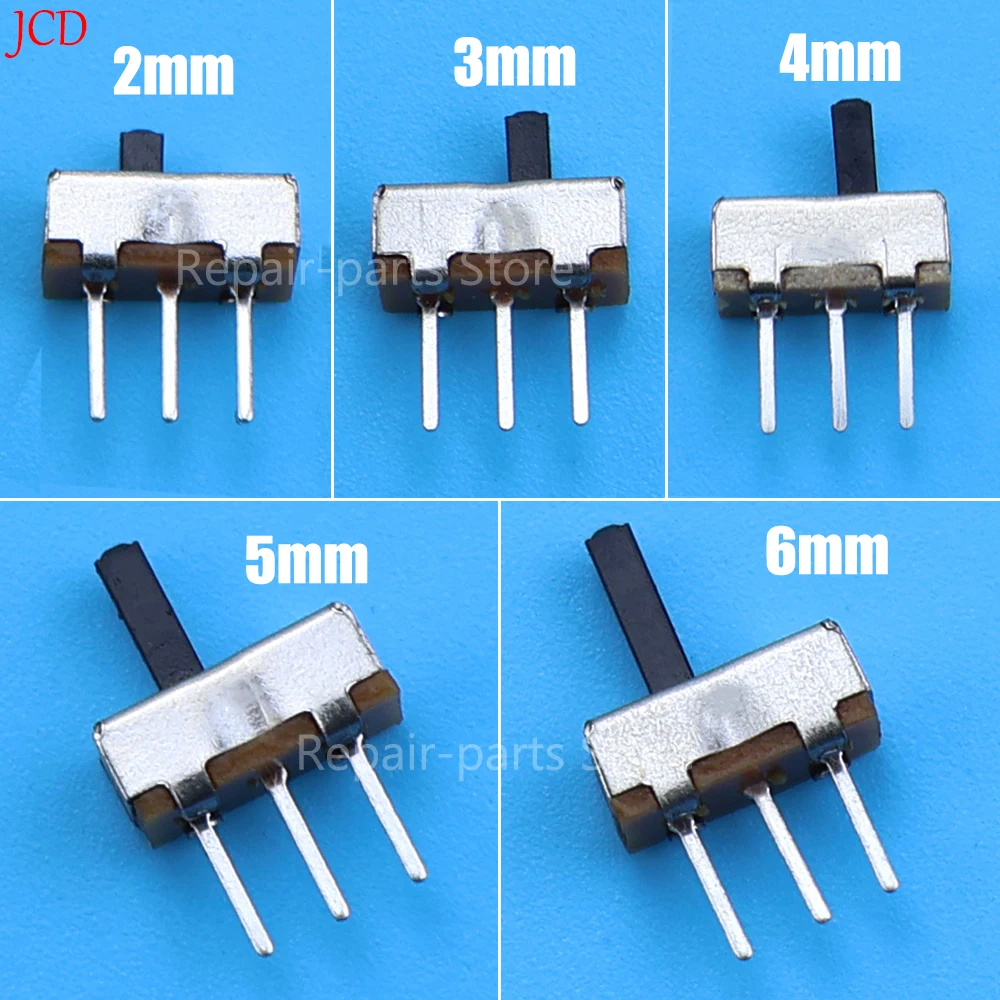 100PCS SS-12D00 On-off Switch Mini Sliding Switch 3Pin 1P2T High Quality Position 2 Offide Fist Length Switch:3mm/4mm/5mm/6mm