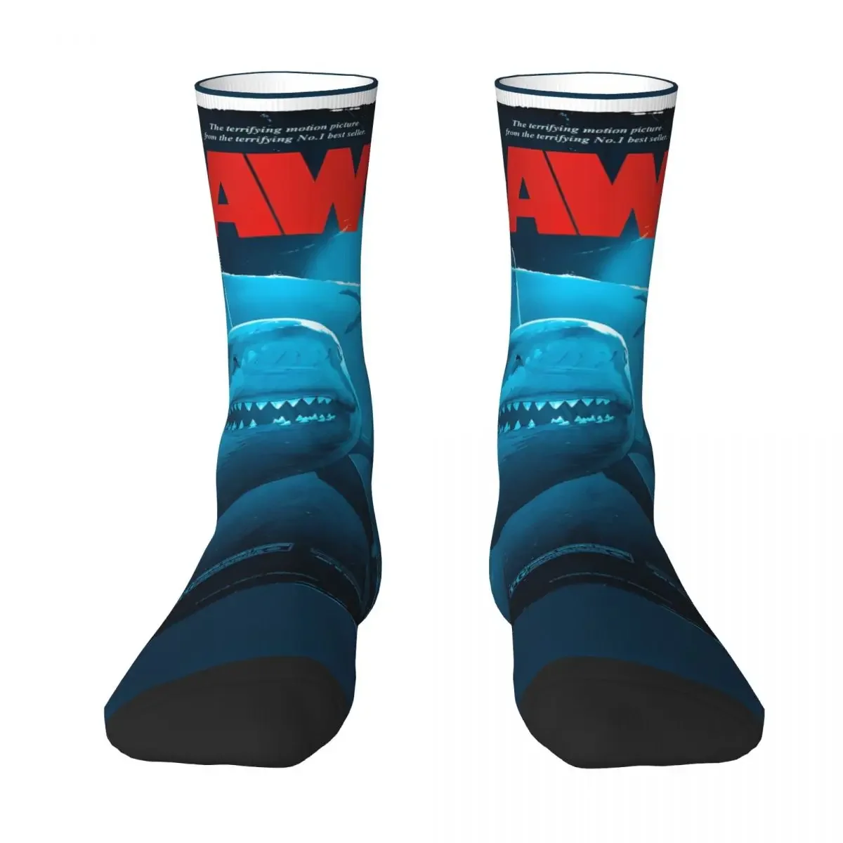 Jaws Socks Winter sharks Stockings Gothic Men Warm Soft Socks Custom Running Anti Slip Socks