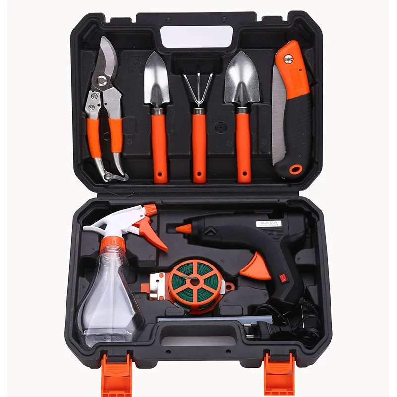 Hardware Toolbox Garden Gardening Tools Combination Set Electric Heating Glue Gun Set Garden Gardening Tools