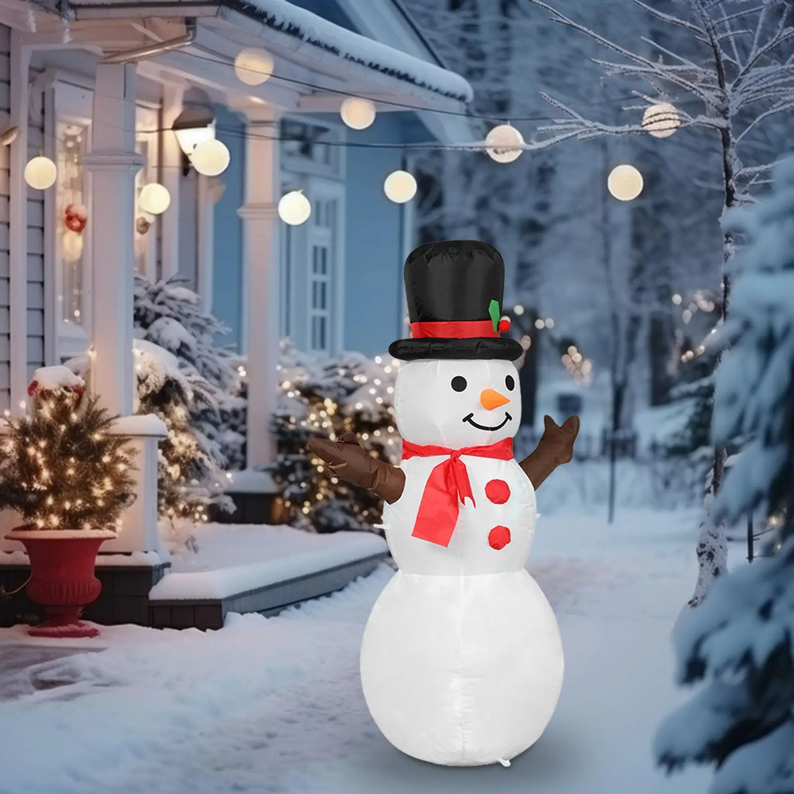 

Christmas Inflatables Snowman US Plug with LED Light Practical Decorative Yard Decoration for Outdoor Indoor Patio Party Holiday