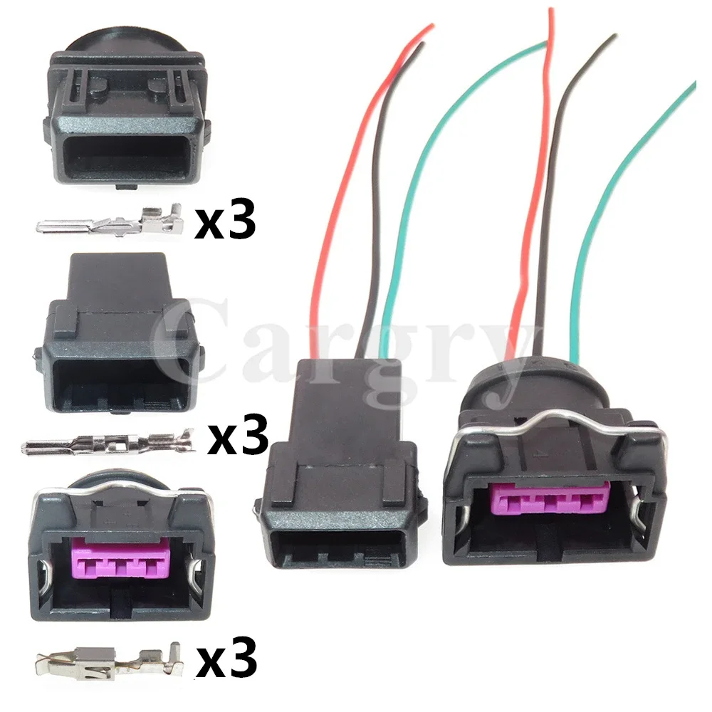 

1 Set 3P 443906233 443906247 AC Assembly Car Unsealed Connector Automobile Stepper Motor Idle Motors Cable Harness Socket