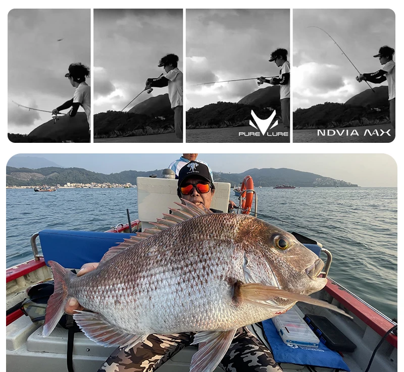 PURELURE NDVIA MAX Travel Vielseitiger Stab mit fester Spitze, 6 Fuß, 7,2 Fuß, 1,5–20 g, weicher Köder, Jerkbait, F/MF-Action, Barsch, Hecht, Zander, Bass, Tintenfisch – Detail 17