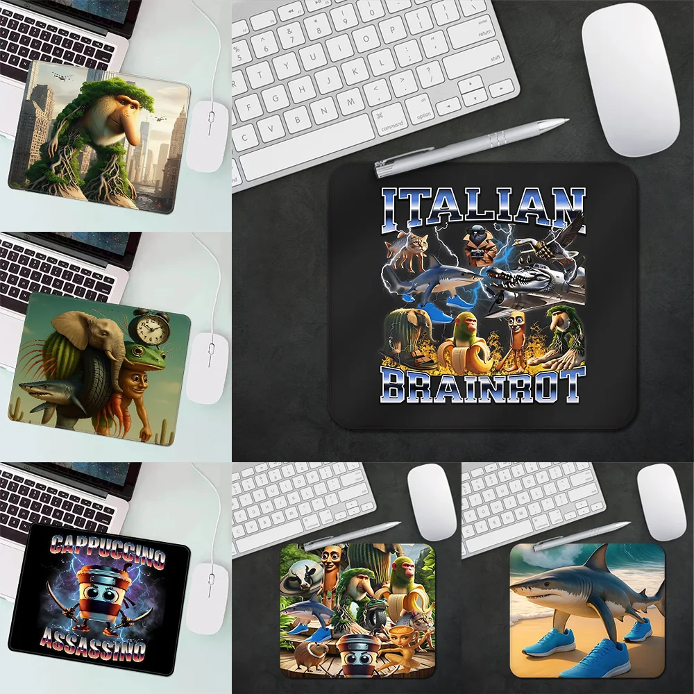 

Anime I-Italians Brainrots Gaming Mouse Pad XS Small Mousepad For PC Gamer Desktop Decoration Office Mouse Mat Deskmat Rug