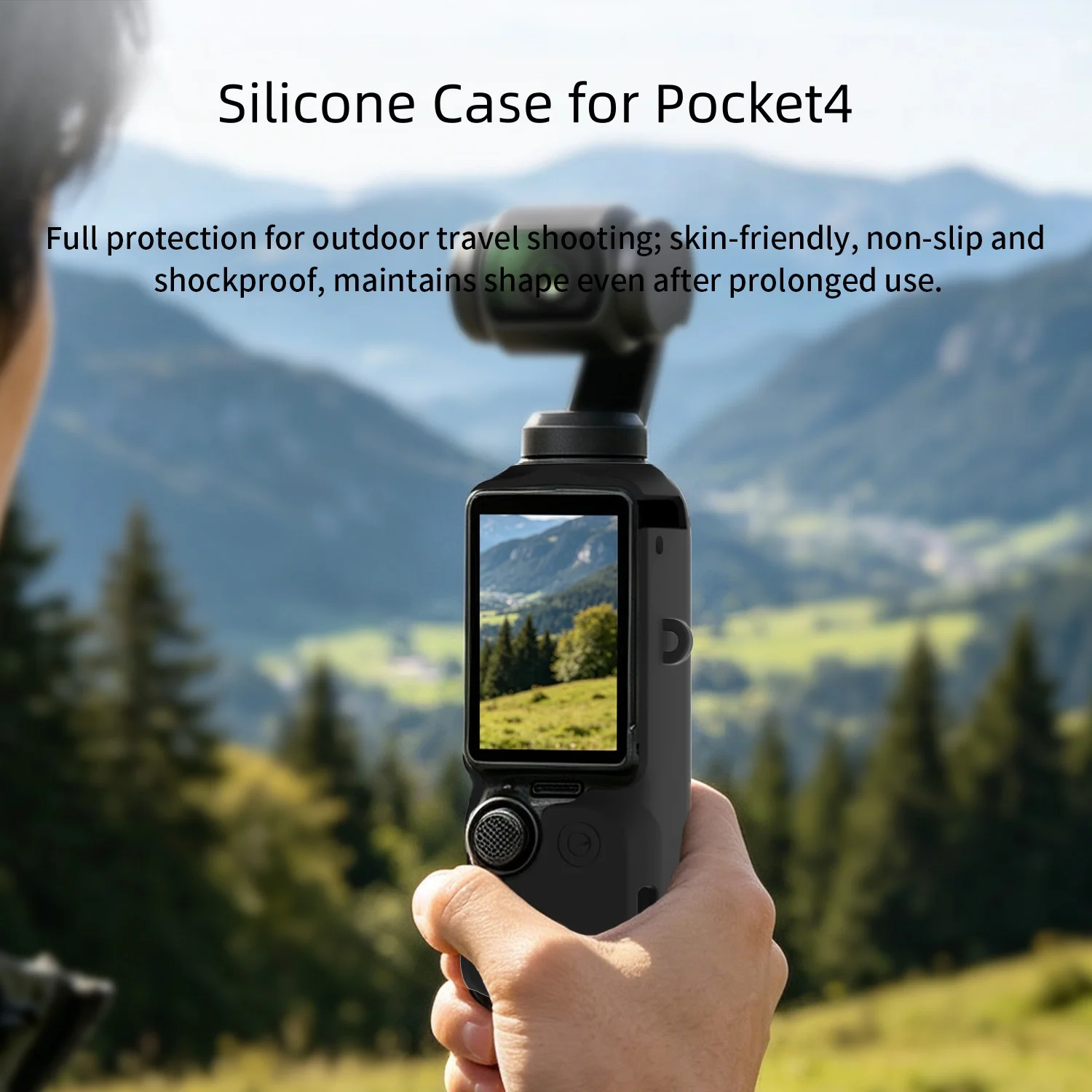 

Silicone Protective Cover for DJI Osmo Pocket 4, Full Coverage Soft Grip Sleeve with Screen & Lens Guard Protection Accessories