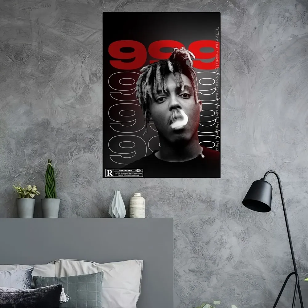 Juice Wrld Rapper Poster Home Room Decor Aesthetic Art Wall Painting Stickers