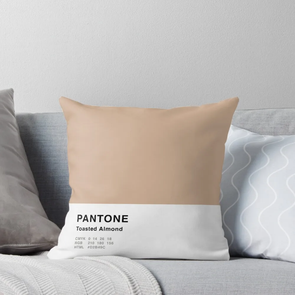 

Toasted Almond Pantone Simple Design Throw Pillow Sofa Cushion Marble Cushion Cover pillow