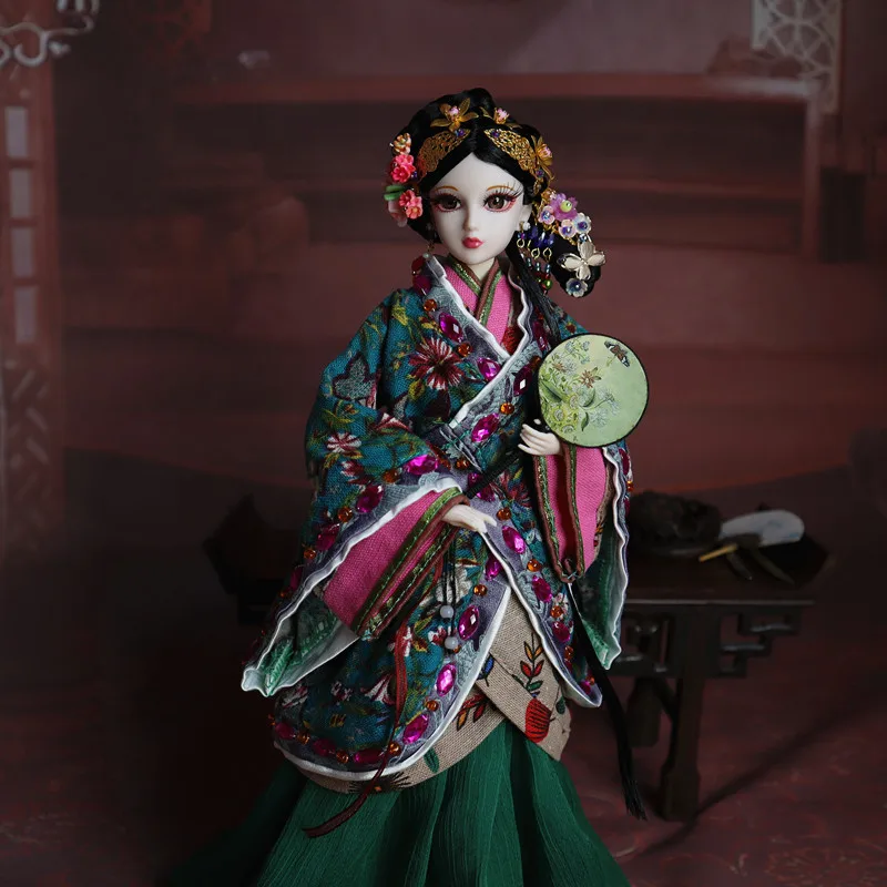 5 色オリジナル衣装清朝人形マルチジョイントボディ手作り装飾装飾 30 センチメートル BJD 中国衣装漢服人形 LI926