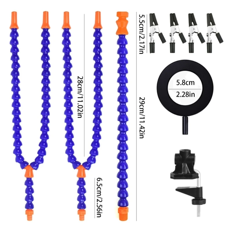 Ayuda profesional para soldar manos, 3 brazos flexibles cuello cisne, 3 lupas, luz LED, herramienta esencial para soldar