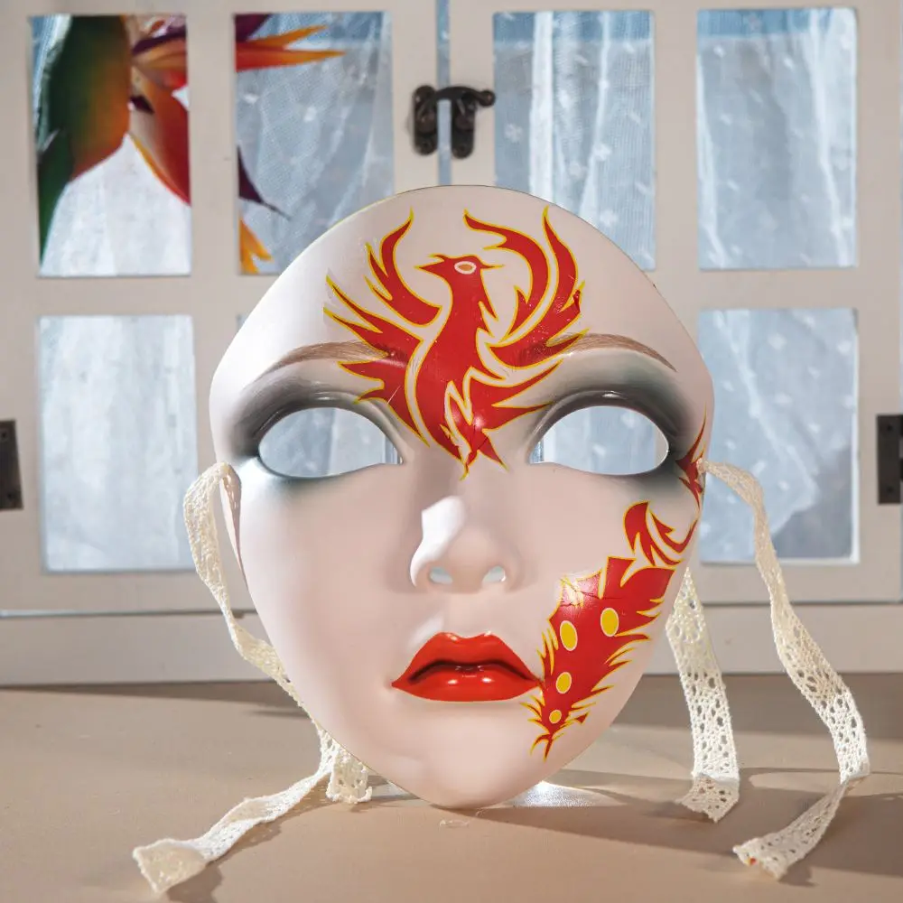 New Ancient Chinese Fox Spirit Mask Women's Full Face Cosplay Mask for Halloween Masquerade Party Costume Art Decorative Prop
