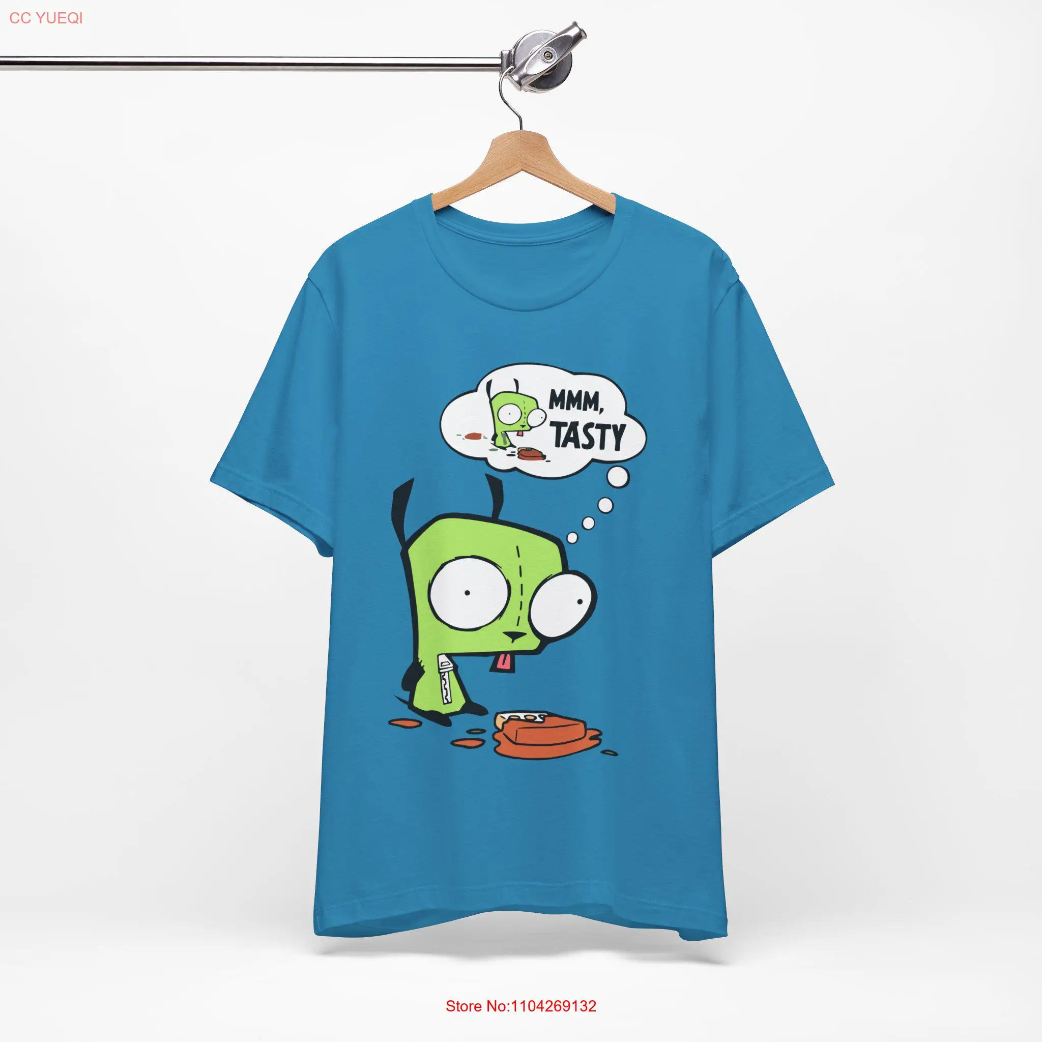 Invader Zim Gir shirt Mmm Tasty Waffle T Emo Scene Style 2000's Hot Topic Fashion long or short sleeves