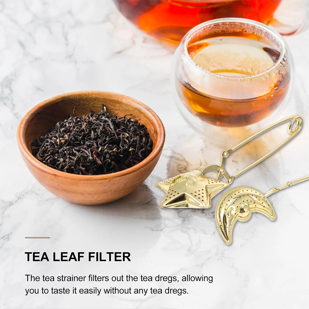 

Изысканное ситечко для чая Moon Star, материал из нержавеющей стали, высокая прочность, простота в использовании и хранении, идеальный подарок для заварки друзей