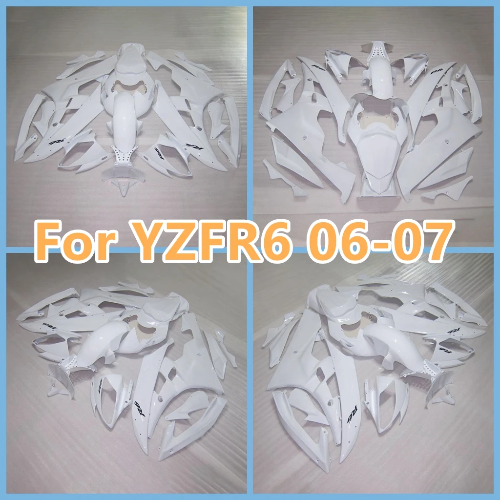 

New ABS Fairings Kit Fit for YAMAHA YZF R6 2006 2007 YZF-R6 06 07 Pure White ABS Plastic Body Protective Shell