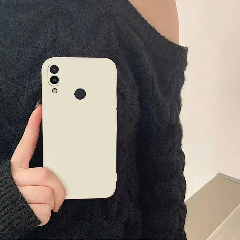 Quadratische Flüssigsilikon-Handyhülle für Xiaomi Redmi Note 5 6 7 8 9 9s 10 10s Pro Matte Back Cover Cases – Detail 6