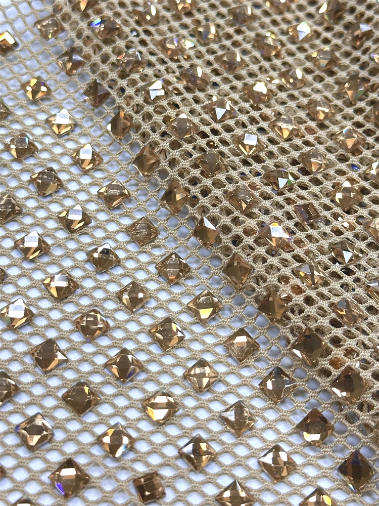 Luxury French Rhinestone Lace Fabric 2026 High Quality African Mesh Nigerian Embroidery Beads Net Lace For Wedding Dress