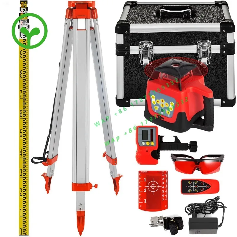 【Premium】  Rotary Laser Level Green/Red Beam Kit, Self-Leveling Range 250/500M,Vertical Horizontal Scanning Measurement Tools
