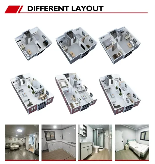 Expandable Container House 20Ft 40Ft Modular Prefab Home Quick Install Folding Villa Living Office Mobile Cabin