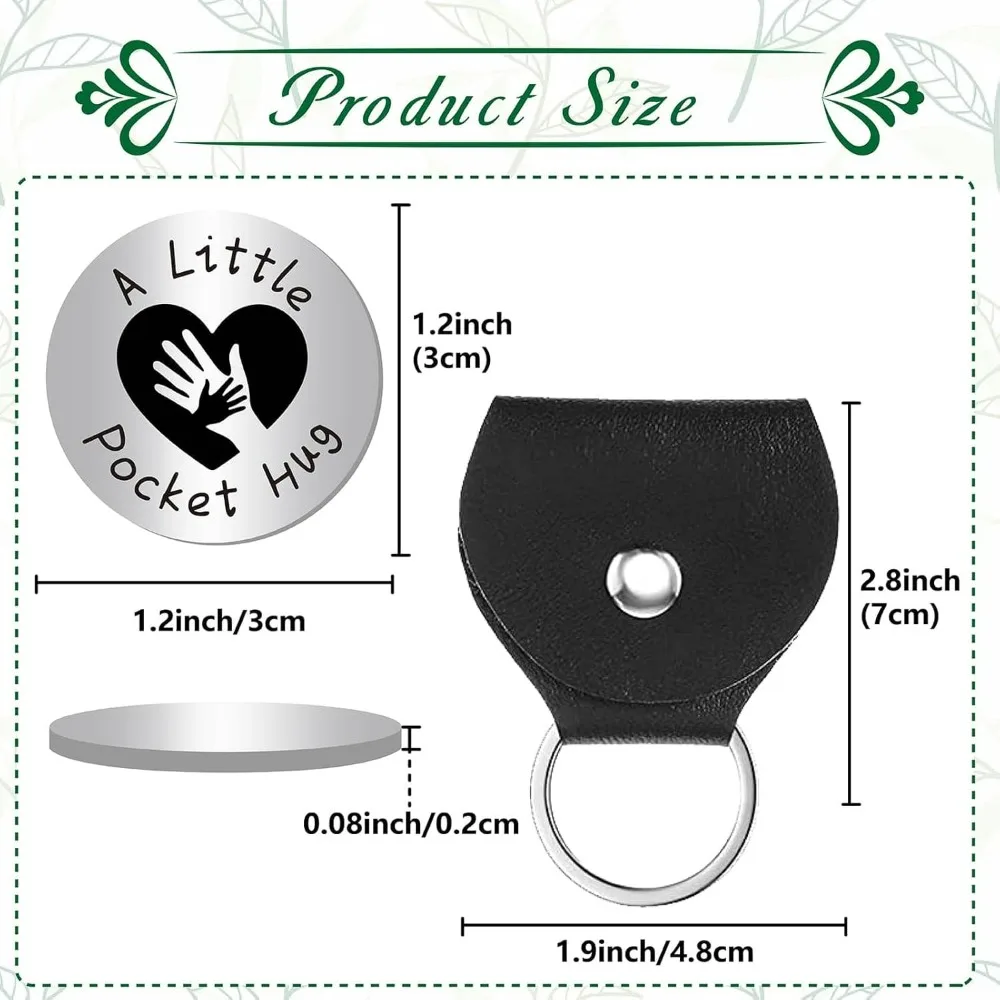 A Little Pocket Hug Token Black Heart Hand Long Distance Relationship Keepsake Engraved Stainless Double Sided Pocket making kit