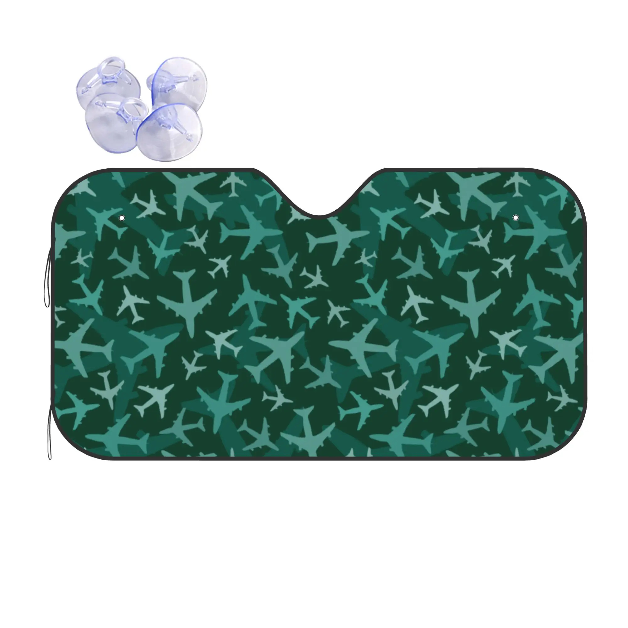 Aviation Airplane Pilot Camouflage Car Front Window Sun Shade Heat Insulation Cover Portable Covers Car Solar Protection