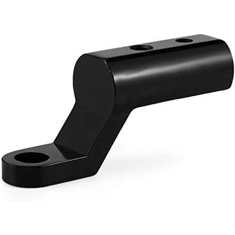 حامل دعامة تثبيت مرآة الرؤية الخلفية للدراجات النارية من الألومنيوم أسود/فضي للدراجات النارية ومركبات ATV والدراجات البخارية