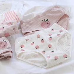 Cotton Printed Briefs Breathable Cotton Underwear Women Panties Sexy Close Fitting Panties Mid-waist Women's Underwear M-XL