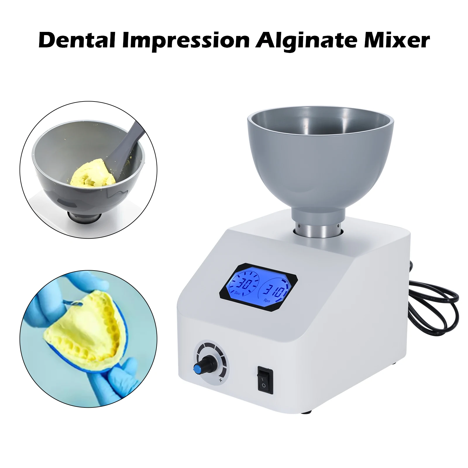 

Dental Lab Impression Alginate Mixer 300rpm Dental Printing Material Gypsum Blender for dental Lab Materials Mixing Machine