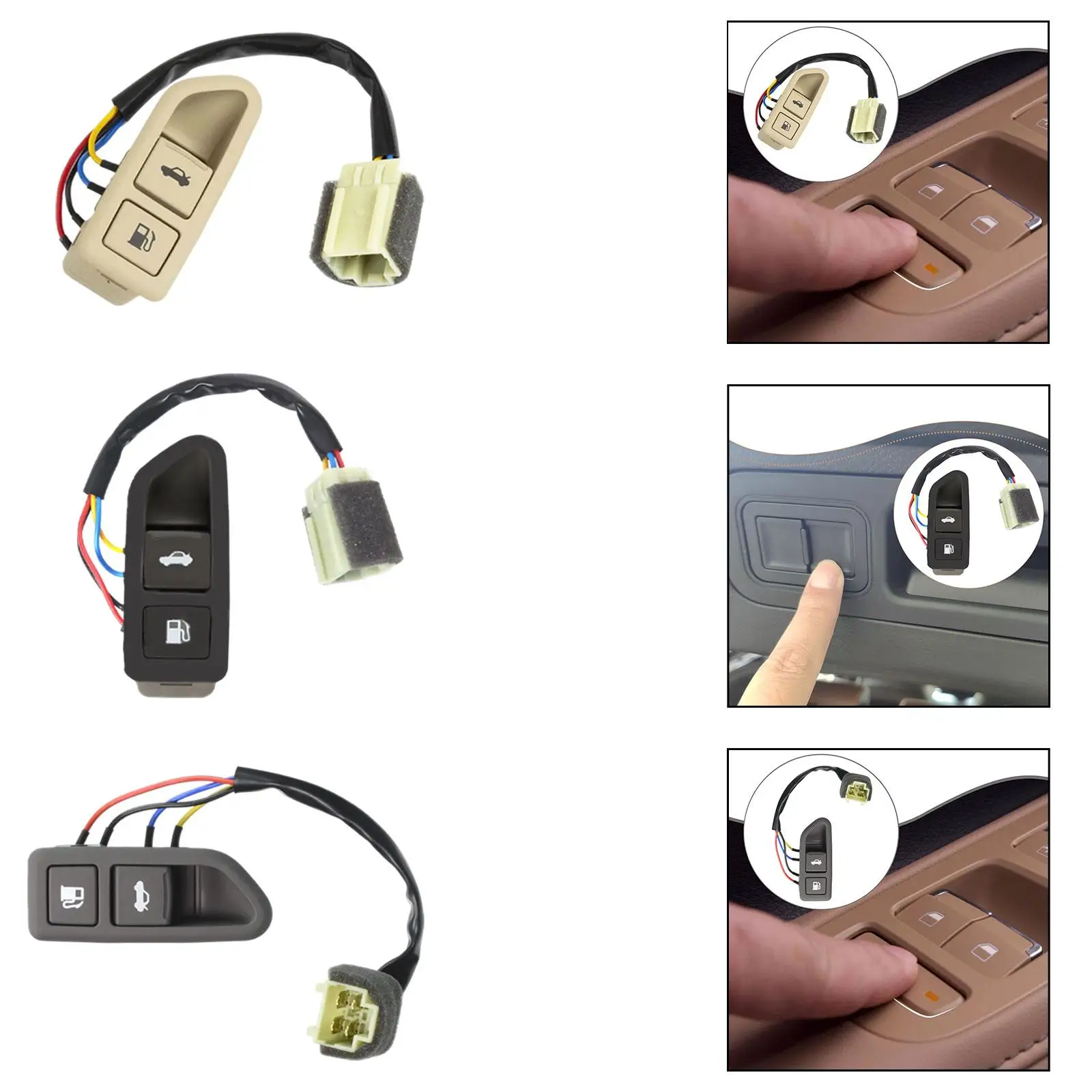 مفتاح خزان وقود السيارة سهل التركيب، استبدال أجزاء زر تحرير فتاحة باب الوقود لشركة Hyundai Sonata 2008 إلى 2010