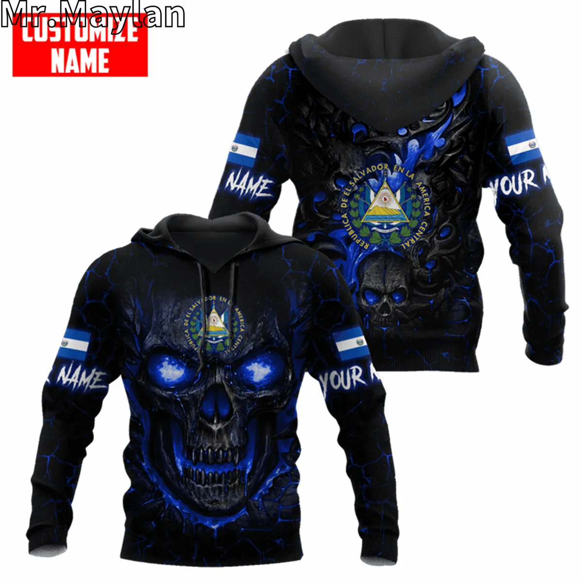 

PERSONALIZED EL SALVADOR Flag 3D Printed Jacket Men/women Hoodie Unisex Casual Streetwear Sweatshirts Pullover Sudadera Hombre-7