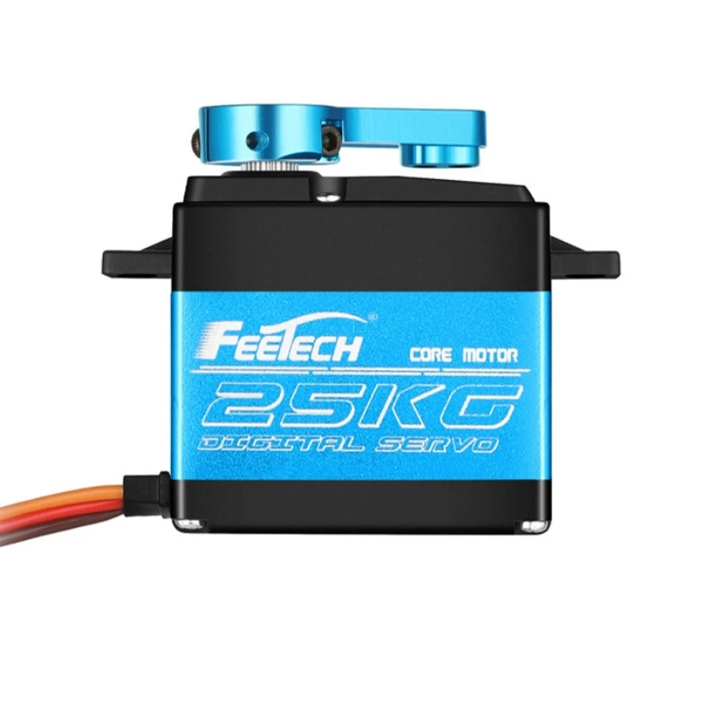 Feetech 25kg Standard Size 180-Degree Steel Gear Digital Servo Waterproof With Torque Protection for RC Control Car Model Robot