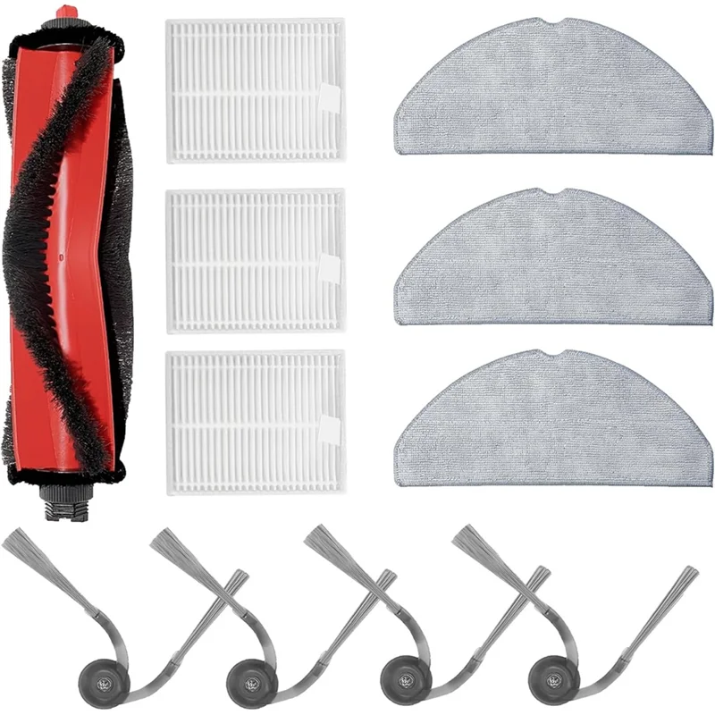 KEOL-Hoofdzijborstel Filter Mop Doek Vervanging Kit 11 STKS Voor Roborock Q7 M5/Q7 M5 + Q7 L5 Stofzuiger Accessoires