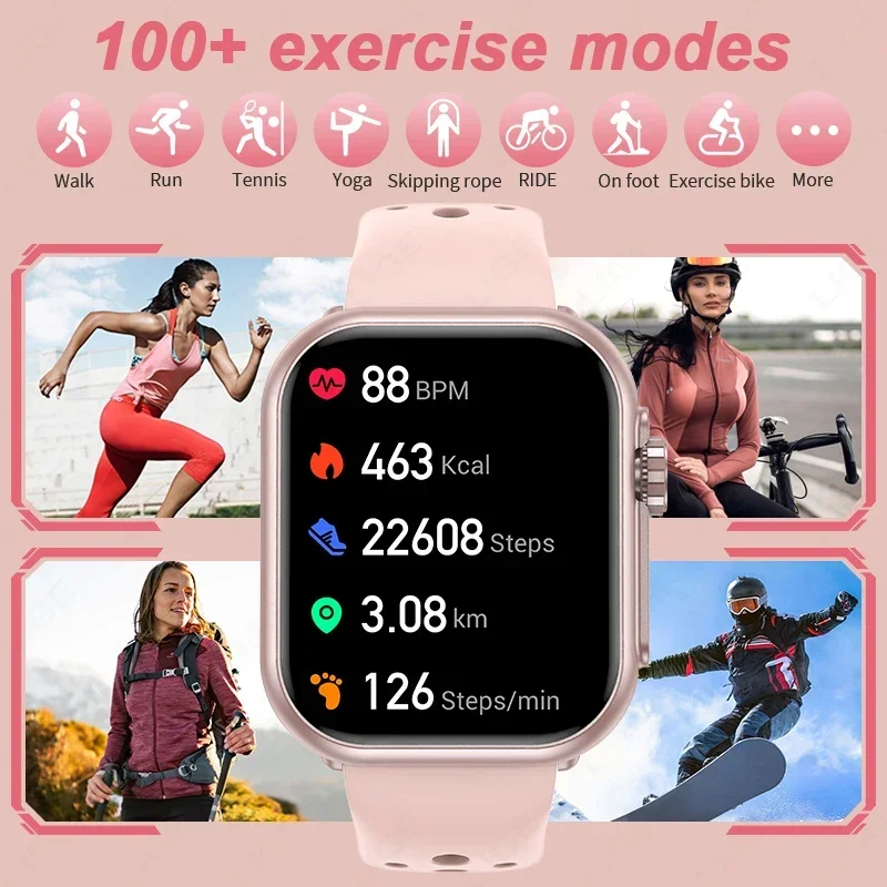 2025 nuevo reloj inteligente para mujer, reloj con llamadas Bluetooth, rastreador de Fitness, reloj inteligente deportivo resistente al agua, reloj inteligente a la moda para hombres y mujeres