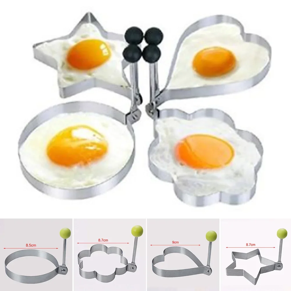 4Style Fried Egg Pancake Shaper Omelette Mold Mould Gadget Stainless Steel Frying Egg Cooking Tools Kitchen Accessories