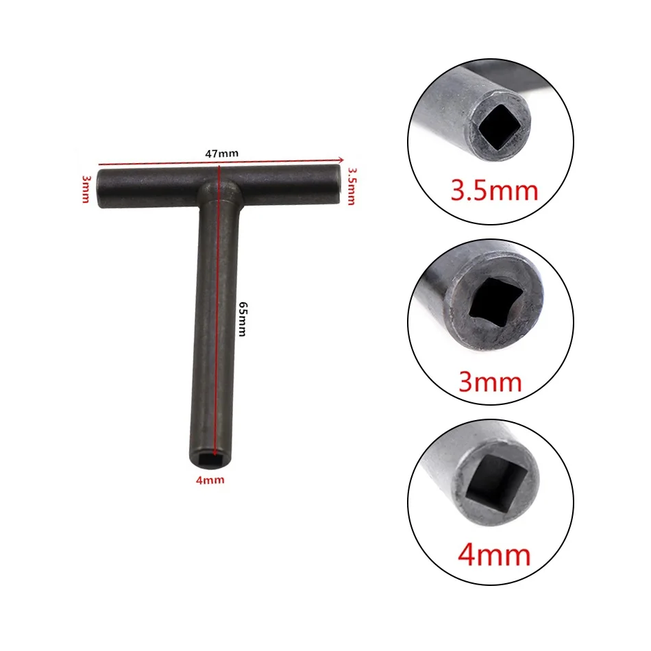 ​2PCS T-Type Wrench 3/3.5/4/9/10mm Valve Screw Clearance Adjusting Spanner Square Hex Wrench Tool For Scooter Motorcycle Engine