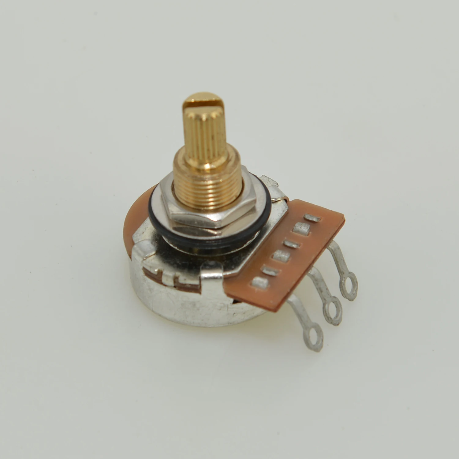 1 Stück 3/8" Messing kurze lange Split Shaft Potentiometer Töpfe 250K 500K Option für E-Gitarre und Bass Tone Volume Teile – Detail 3