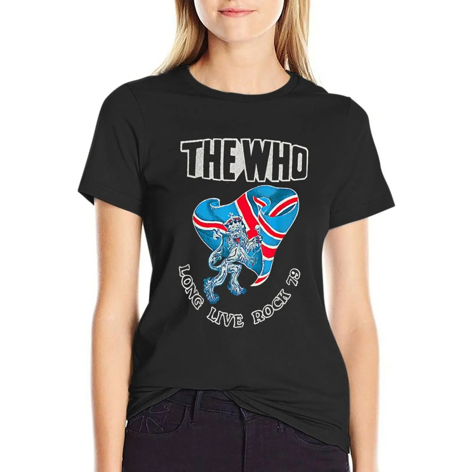 

The Who Official Long Live Rock 79 T-Shirt animal prinfor oversized aesthetic clothes lady clothes Women's clothing