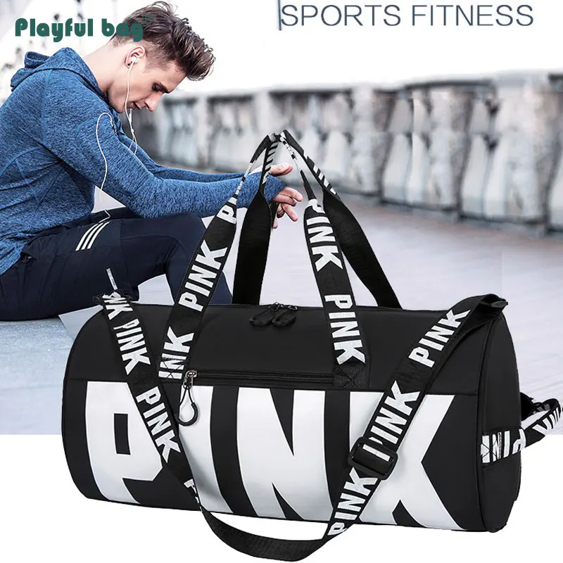 Gym Sport Shoulder Bag Male Female Fitness Lightweight Carry Bag Outdoor Travel Cylinder Luggage Pack AVA201