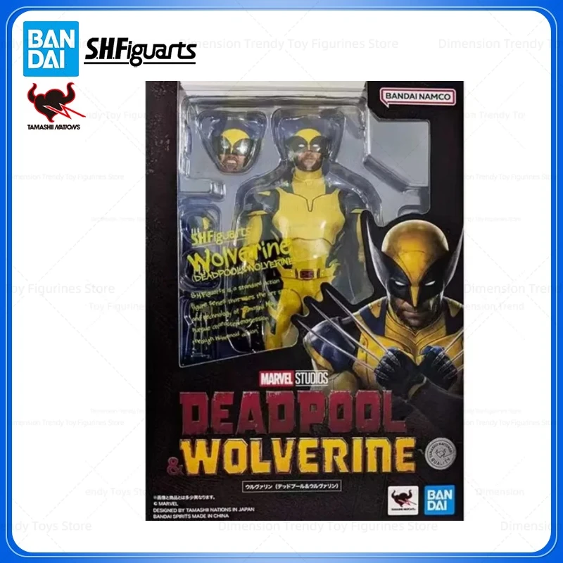 

Bandai In Stock S.H.Figuarts Anime Deadpool Wolverine Action Figure Model Toys PVC Collection Doll Gift DT