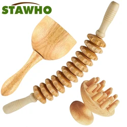 Strumento di massaggio per terapia del legno massaggiatore per drenaggio linfatico massaggiatore per funghi in legno con tazza svedese rullo per massaggio anticellulite per Fascia