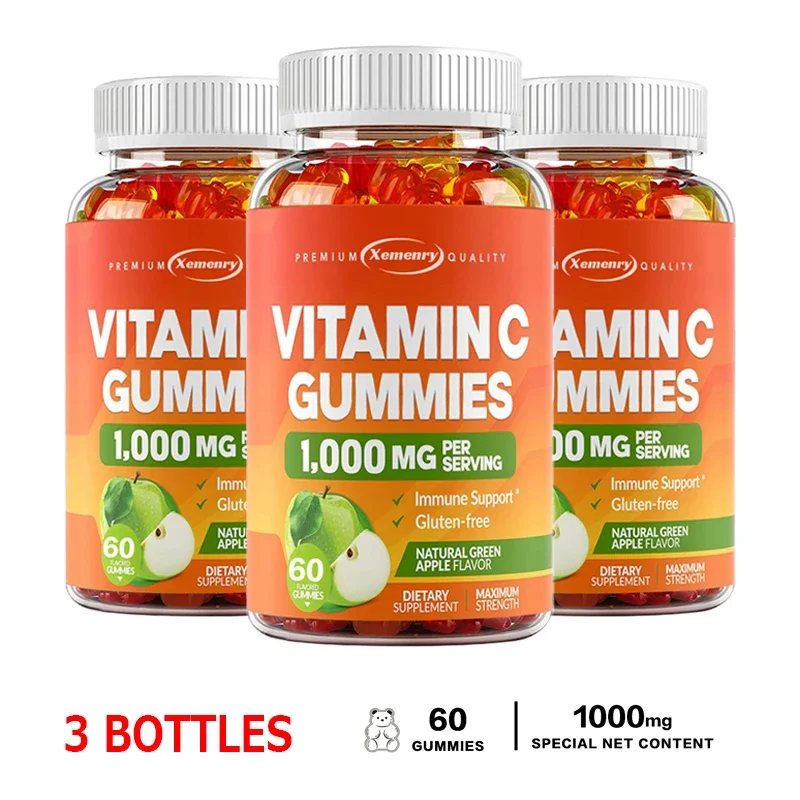 Vitamin C Gummies - Antioxidant, Supports Skin and Immune Health, Promotes Collagen Synthesis, Non-GMO, Vegetarian